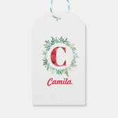 Étiquettes-cadeau LETTRE AlphabET C (Dos)