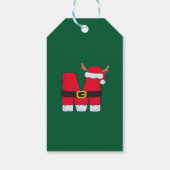 Étiquettes-cadeau Lettre alphabet monogramme M Santa Hat Noël (Dos)