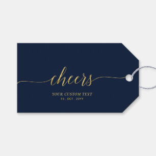Étiquettes-cadeau Lettre dorée élégante et stylée pour événement de 