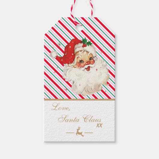 Étiquettes-cadeau Lettre Festive De Père Noël (Devant)