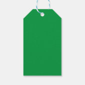 Étiquettes-cadeau LETTRE initiale couleur verte monogramme (Dos)