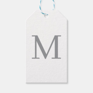 ÉTIQUETTES-CADEAU LETTRE INITIALE GRECQUE CHIC MOYENNE