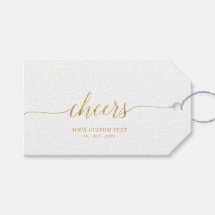 Étiquettes-cadeau Lettres dorées élégantes et stylées pour l'événeme