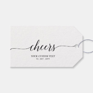 Étiquettes-cadeau Lettres noires élégantes et stylées pour l'événeme