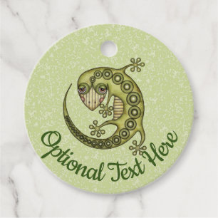 Étiquettes Cadeau Lézard vert