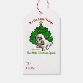 Étiquettes-cadeau Lhasa Apso Noël (Devant)