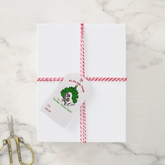 Étiquettes-cadeau Lhasa Apso Noël (Avec de la ficelle)