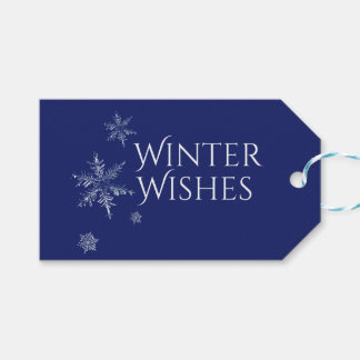 Étiquettes-cadeau L'hiver veut des flocons de neige