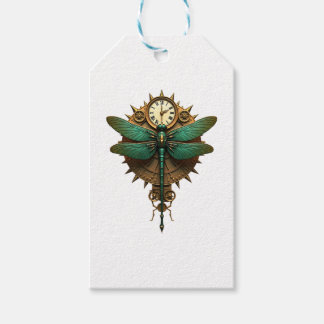 Étiquettes-cadeau Libellule Steampunk Art Victorien Mécanique à Vape