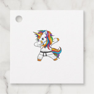 Étiquettes Cadeau Licorne de Dabbing Karaté Taekwondo Enfants Filles
