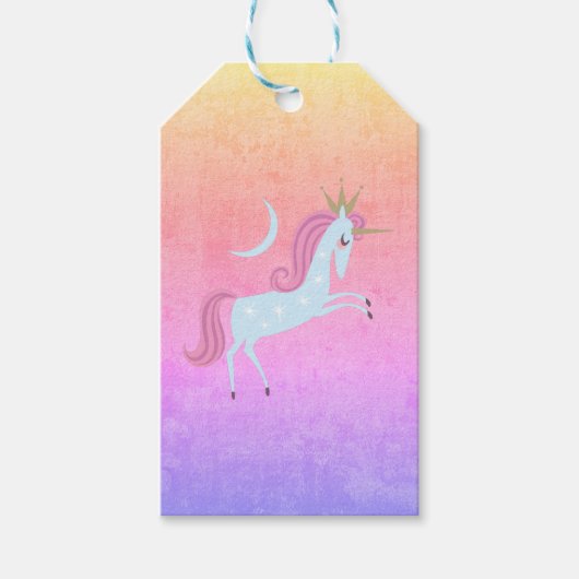 Étiquettes-cadeau licorne magique (Devant)