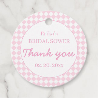 Étiquettes Cadeau Light Pink Bridal Shower Thank You Favor Tag