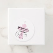 Étiquettes Cadeau Light Pink Cross Christening Thank you Favor Tags (En situation)