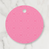 Étiquettes Cadeau Light Pink Squiggly Squares Personalized Party (Dos)