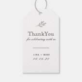 Étiquettes-cadeau Ligne Botanique Moderne Mariage Art Favoriser Merc (Devant)