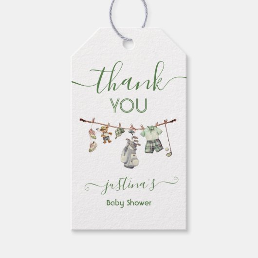 Étiquettes-cadeau Ligne de linge Preppy Golf Boy (Devant)