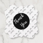 Étiquettes Cadeau Ligne simple face de chat (Devant)