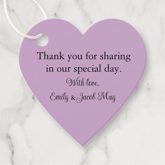 Étiquettes Cadeau Lilac personnalisé (Devant)