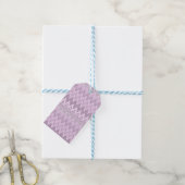 Étiquettes-cadeau Lilac, rose, zigzag (Avec de laficelle)