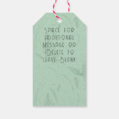 Étiquettes-cadeau Lily de Valley || Merci vert doux avec/ graphiques (Dos)