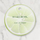 Étiquettes Cadeau Limecello de citron vert moderne (Dos)