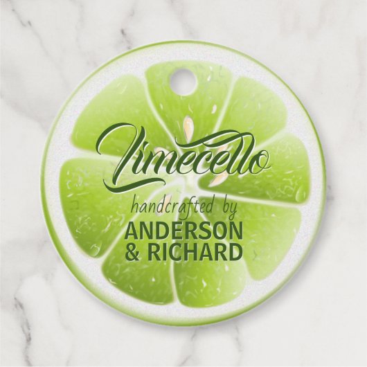 Étiquettes Cadeau Limecello de citron vert moderne (Devant)