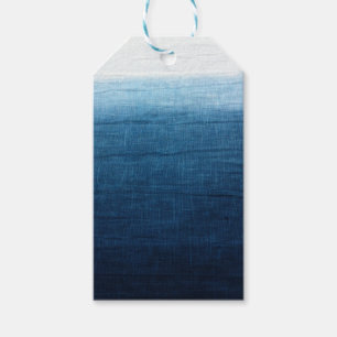 Étiquettes-cadeau L'immersion de bleu d'indigo teinte/Ombre se