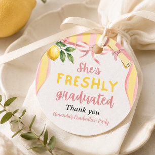 Étiquettes Cadeau Limonade Fraîchement Diplômée Fête de Remise de Di