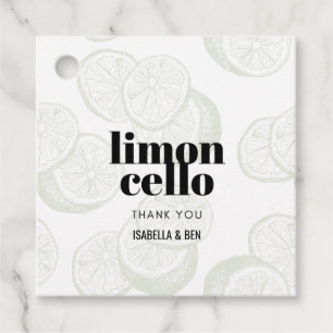 Étiquettes Cadeau Limoncello Maison Citron Frais et Branché