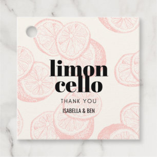 Étiquettes Cadeau Limoncello Maison Rose Pâle Merci