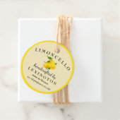 Étiquettes Cadeau Limoncello Moderne pour une bouteille (En situation)