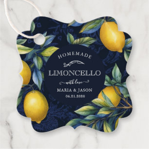 Étiquettes Cadeau Limoncello Monogramme Cadeau Classique