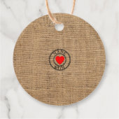 Étiquettes Cadeau Limoncello Sur Burlap Regardez Fait Maison (Dos)