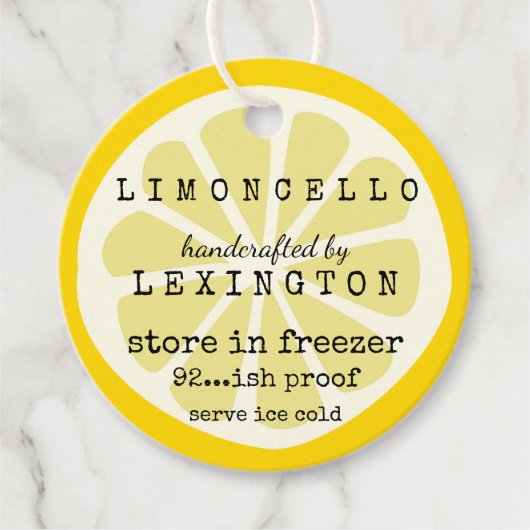 Étiquettes Cadeau Limoncello Trendy Lemon Slice For Bottle (Devant)