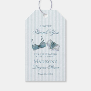 Étiquettes-cadeau Lingerie Bleue pour Enterrement de Vie de Jeune Fi