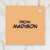 Étiquettes Cadeau Linus Waving (Dos)