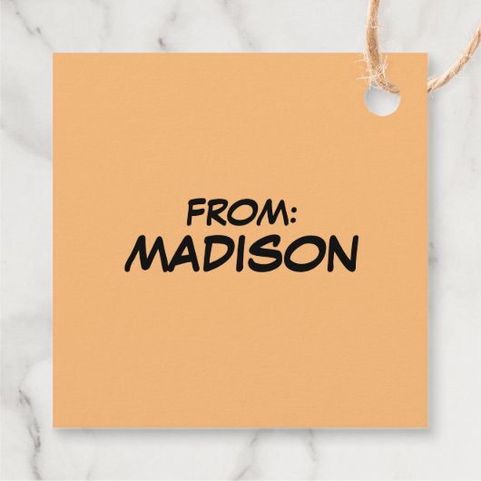 Étiquettes Cadeau Linus Waving (Dos)