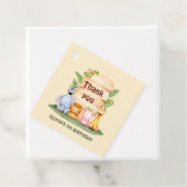 Étiquettes Cadeau Lion Savannah zebra hippo girafe merci (En situation)