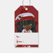 Étiquettes-cadeau Little African American d2 Christmas Witch - (Dos)