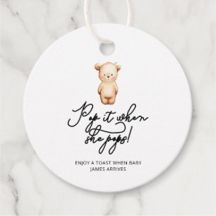 Étiquettes Cadeau Little Bear Pop it quand elle fait baby shower