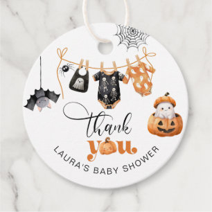 Étiquettes Cadeau Little Boo Étendoir à linge remerciement pour la b