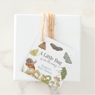 Étiquettes Cadeau Little Bug Insectes Champignons Baby shower garçon