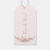 Étiquettes-cadeau Little Bunny Pink Bow Baby Shower (Dos)