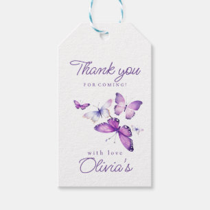 Étiquettes-cadeau Little Butterfly Girl 1er anniversaire