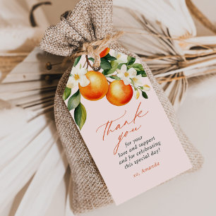 Étiquettes-cadeau Little Cutie Orange Clementine Baby shower Favoris