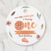 Étiquettes Cadeau Little Cutie Pie Automne 1er Anniversaire (Devant)