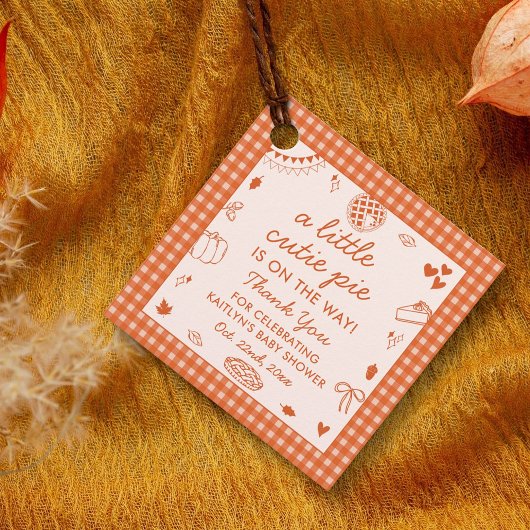 Étiquettes Cadeau Little Cutie Pie On The Way! Fall Baby Shower