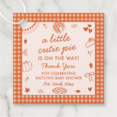 Étiquettes Cadeau Little Cutie Pie On The Way! Fall Baby Shower (Devant)