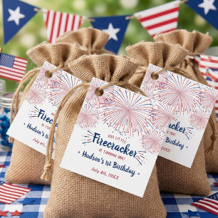 Étiquettes Cadeau Little Firecracker 4 juillet 1er anniversaire