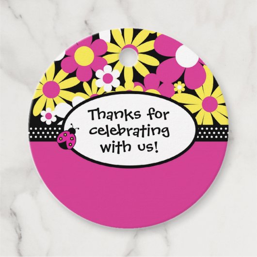 Étiquettes Cadeau Little Ladybug Theme Party (Devant)